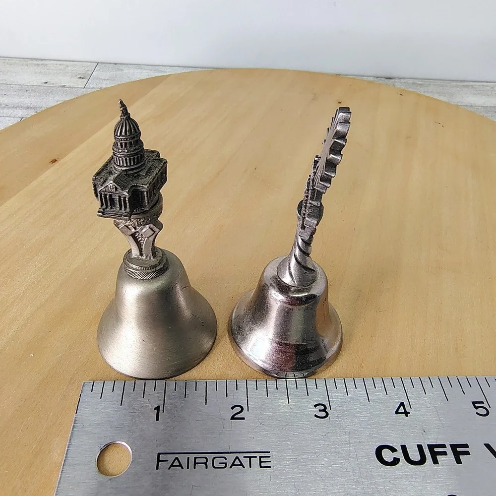 Washington‎ DC Souvenir Bells Set Capitol Smithsonian Silver Tone Vintage